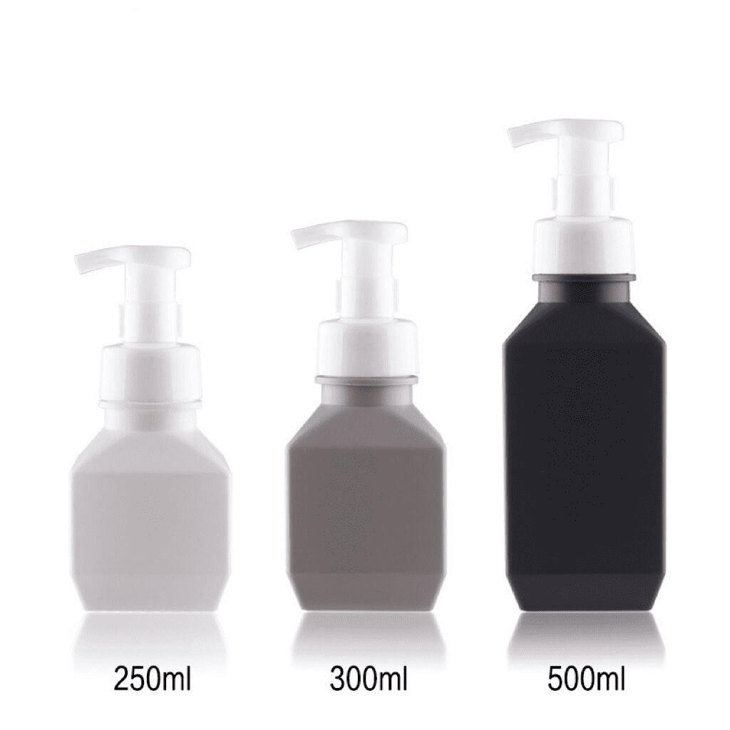 frosted foam pump bottles frosted eyelash plastic foam dispenser bottle 60ml white square foam pump bottles black
