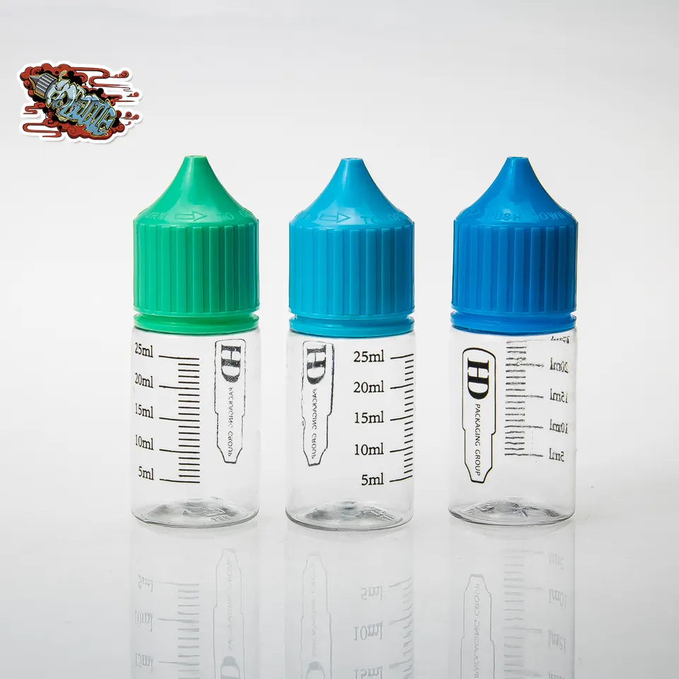 New arrival measurement printing 30ml PET E-liquid bottle