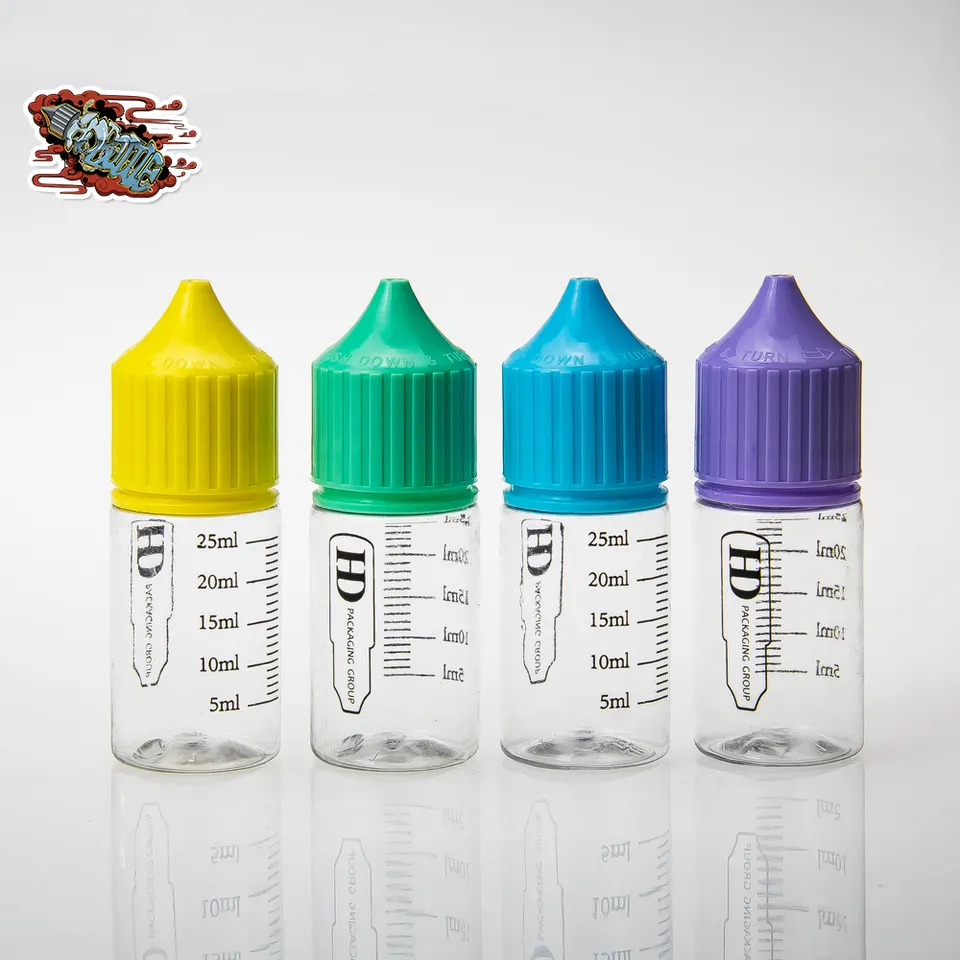 New arrival measurement printing 30ml PET E-liquid bottle